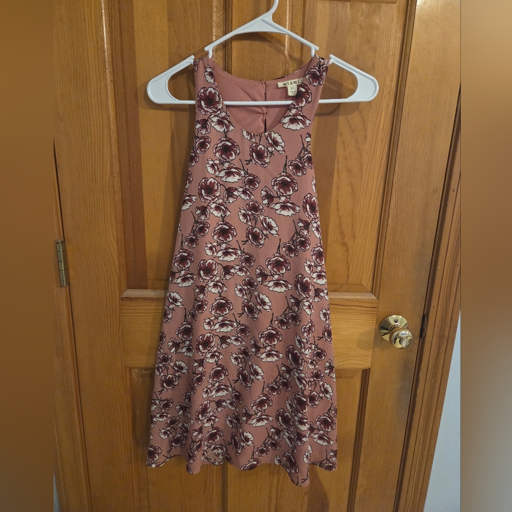 Francesca's- Miami Pink Floral Dress